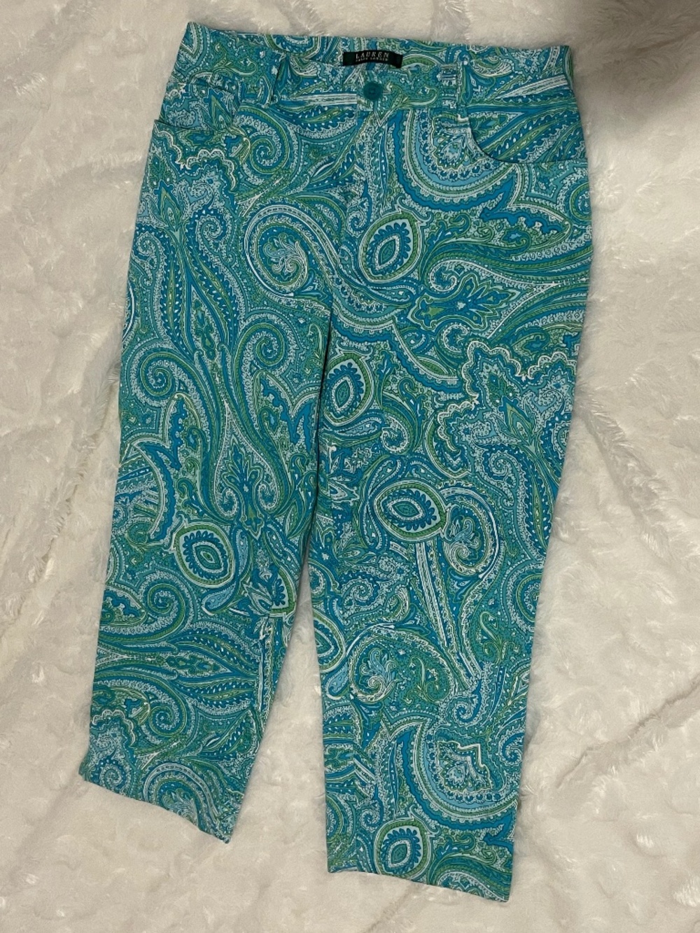 Lauren Ralph Lauren Paisley Capri Pants Size 4